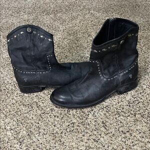 Frye Black Leather studded Boots